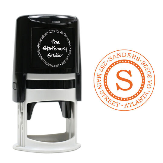 Dotted Circle Self Inking Stamper